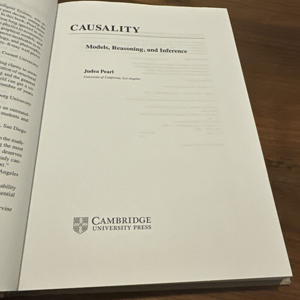 Causality Models, Reasoning, And Inference Judea Pearl 2000 Book - Picture 3 of 4